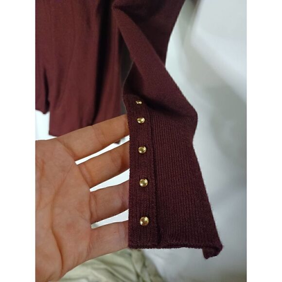 NWT White House Black Market Burgundy cardigan size Small - Picture 4 of 4